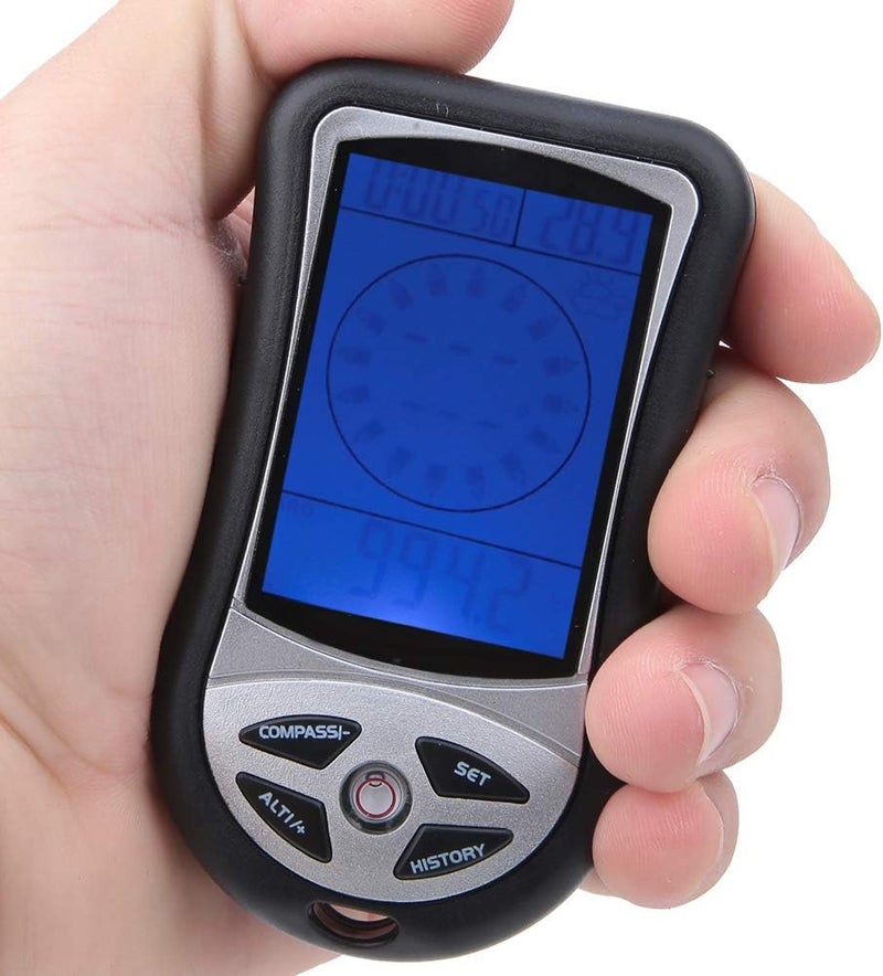 Topyond Multi-Functional Electronic Altimeter, Digital Altimeter Barometer, Blue LED Backlight Meter, Essential for Outdoor Climbing, Hiking, Hunting, Camping and Travel - Image 3